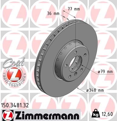 ZIMMERMANN Тормозной диск 150.3481.32