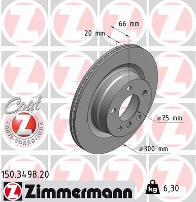 ZIMMERMANN Тормозной диск 150.3498.20