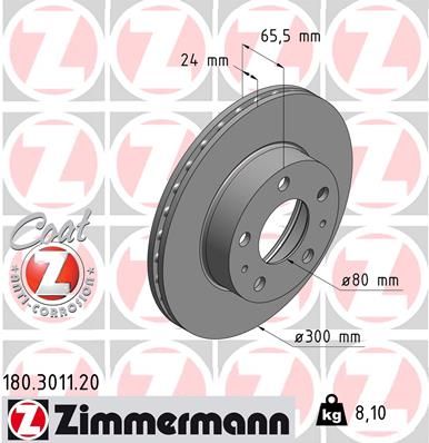 ZIMMERMANN Тормозной диск 180.3011.20