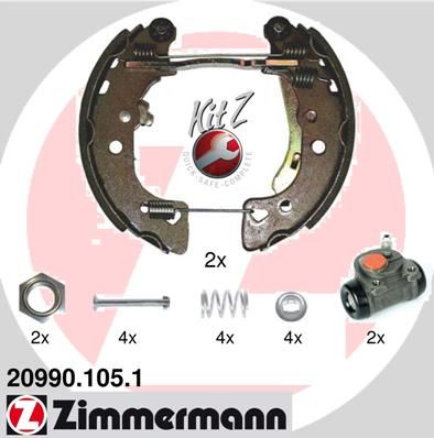 ZIMMERMANN stabdžių trinkelių komplektas 20990.105.1