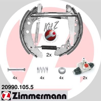 ZIMMERMANN stabdžių trinkelių komplektas 20990.105.5