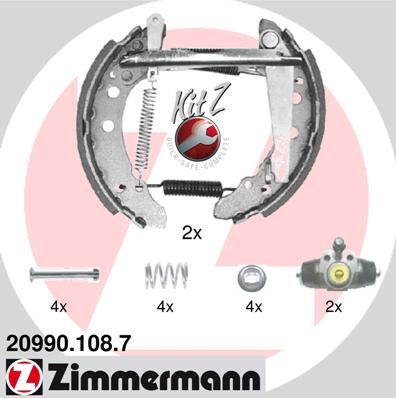 ZIMMERMANN stabdžių trinkelių komplektas 20990.108.7