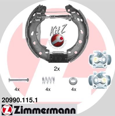 ZIMMERMANN Комплект тормозных колодок 20990.115.1