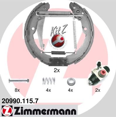 ZIMMERMANN stabdžių trinkelių komplektas 20990.115.7