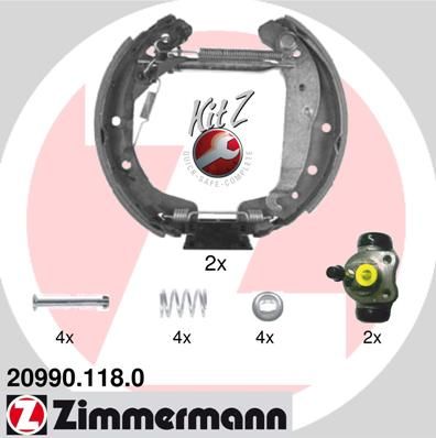 ZIMMERMANN stabdžių trinkelių komplektas 20990.118.0