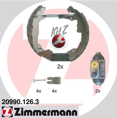 ZIMMERMANN Комплект тормозных колодок 20990.126.3