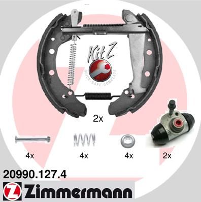 ZIMMERMANN stabdžių trinkelių komplektas 20990.127.4