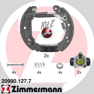 ZIMMERMANN stabdžių trinkelių komplektas 20990.127.7