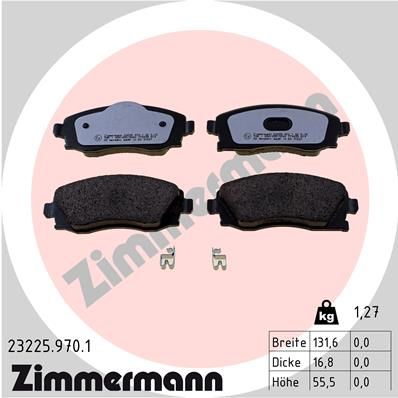 ZIMMERMANN Комплект тормозных колодок, дисковый тормоз 23225.970.1