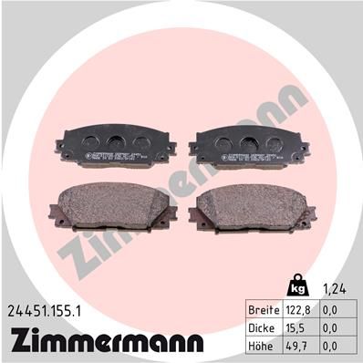 ZIMMERMANN Комплект тормозных колодок, дисковый тормоз 24451.155.1