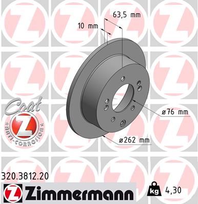 ZIMMERMANN stabdžių diskas 320.3812.20