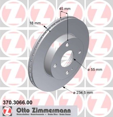 ZIMMERMANN stabdžių diskas 370.3066.00