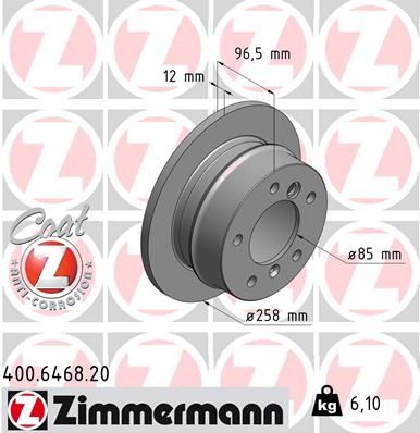 ZIMMERMANN stabdžių diskas 400.6468.20