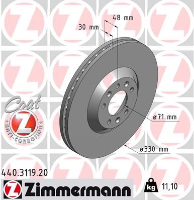 ZIMMERMANN Тормозной диск 440.3119.20