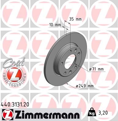 ZIMMERMANN Тормозной диск 440.3131.20