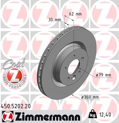 ZIMMERMANN Тормозной диск 450.5202.20