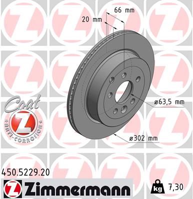 ZIMMERMANN Тормозной диск 450.5229.20