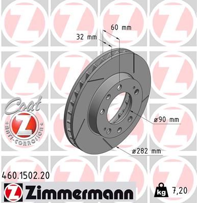 ZIMMERMANN Тормозной диск 460.1502.20