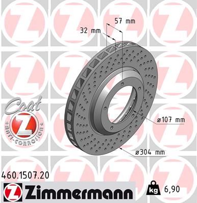 ZIMMERMANN stabdžių diskas 460.1507.20