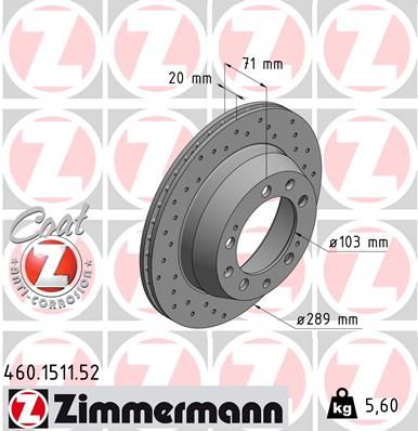 ZIMMERMANN stabdžių diskas 460.1511.52