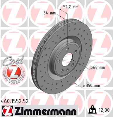 ZIMMERMANN Тормозной диск 460.1552.52