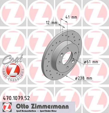 ZIMMERMANN stabdžių diskas 470.1079.52