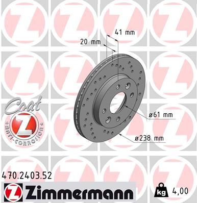 ZIMMERMANN stabdžių diskas 470.2403.52