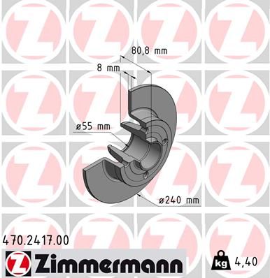 ZIMMERMANN stabdžių diskas 470.2417.00