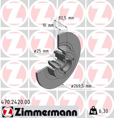 ZIMMERMANN stabdžių diskas 470.2420.00