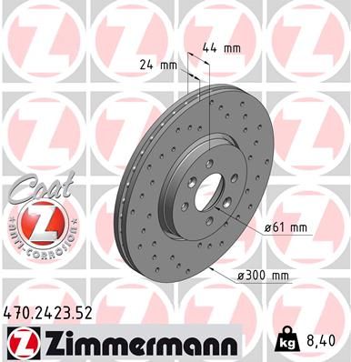 ZIMMERMANN Тормозной диск 470.2423.52