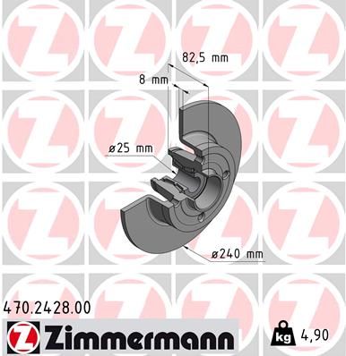 ZIMMERMANN stabdžių diskas 470.2428.00