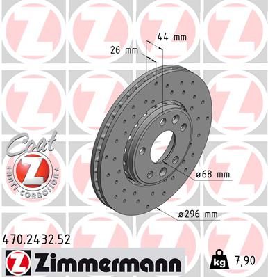 ZIMMERMANN stabdžių diskas 470.2432.52