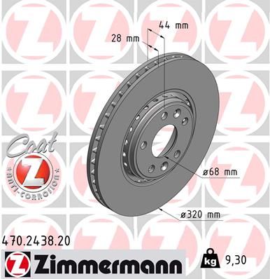 ZIMMERMANN stabdžių diskas 470.2438.20