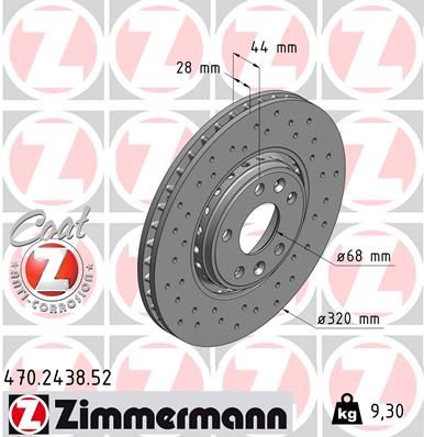 ZIMMERMANN stabdžių diskas 470.2438.52