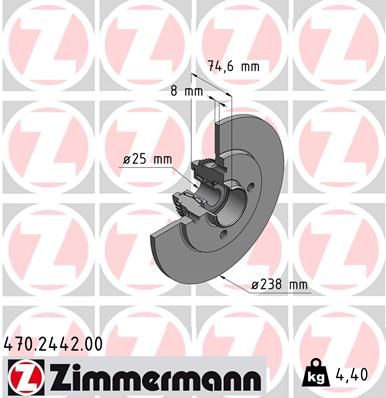 ZIMMERMANN Тормозной диск 470.2442.00