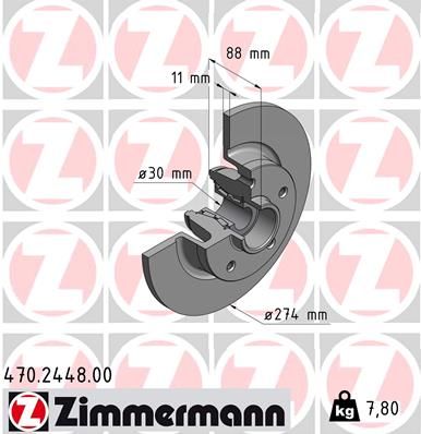 ZIMMERMANN stabdžių diskas 470.2448.00