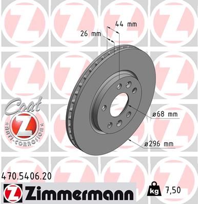 ZIMMERMANN Тормозной диск 470.5406.20
