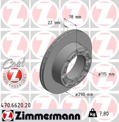 ZIMMERMANN Тормозной диск 470.6620.20
