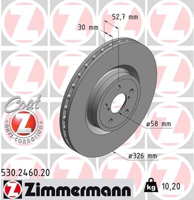 ZIMMERMANN Тормозной диск 530.2460.20
