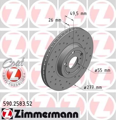 ZIMMERMANN Тормозной диск 590.2583.52