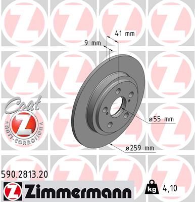 ZIMMERMANN Тормозной диск 590.2813.20