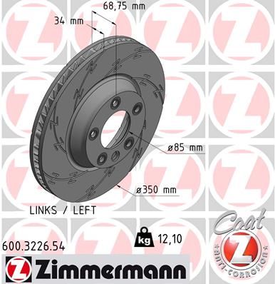 ZIMMERMANN Тормозной диск 600.3226.54