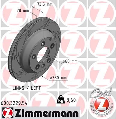 ZIMMERMANN stabdžių diskas 600.3229.54