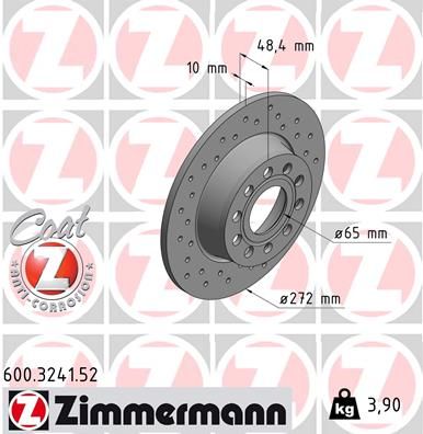 ZIMMERMANN stabdžių diskas 600.3241.52